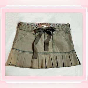 Abercrombie Vintage Girl Mini Skirt, Olive, Size 14